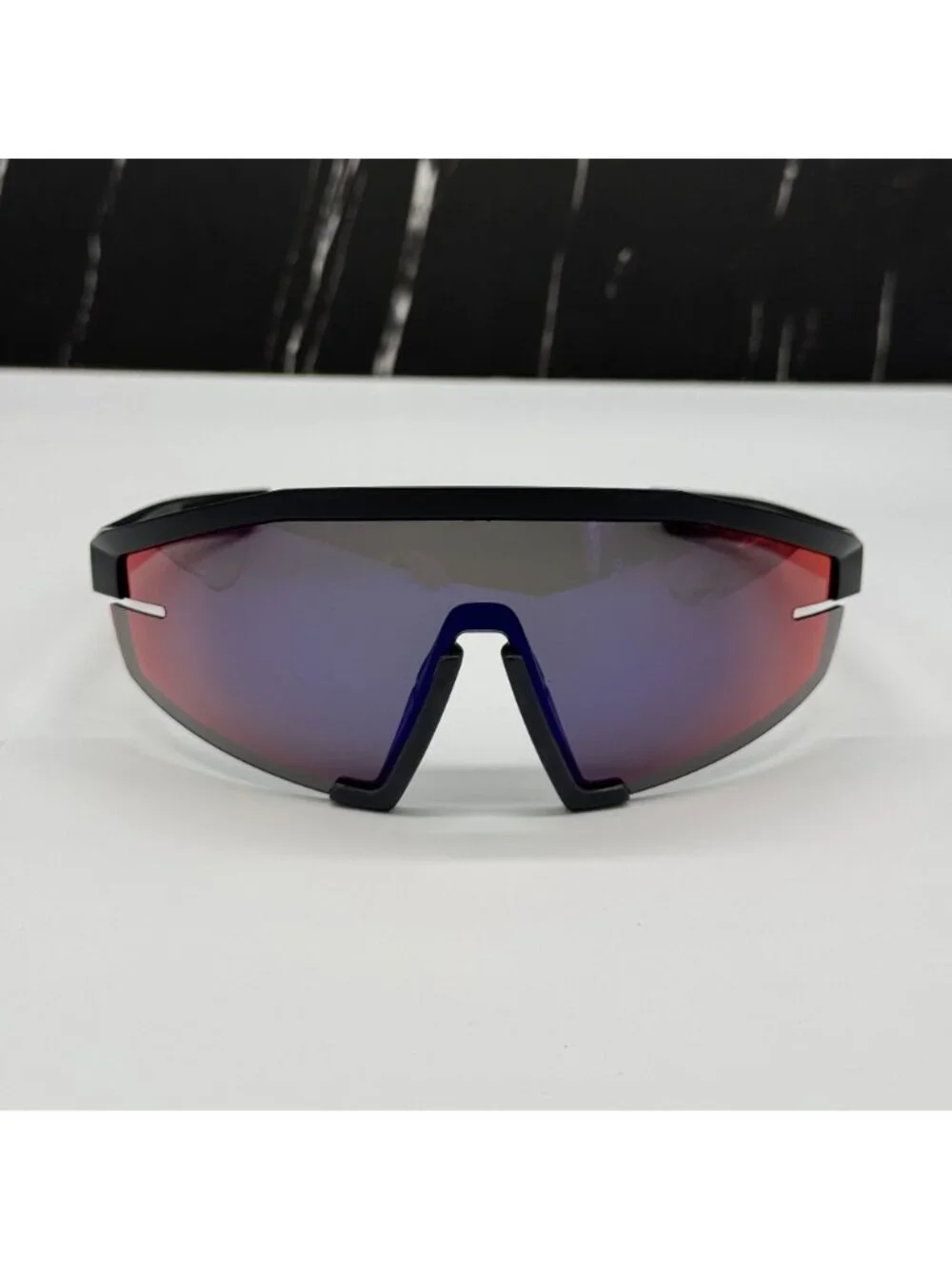 New Prada Linea Rossa PS03ZS 1BO10A Sport Unisex Sunglasses Purple Black